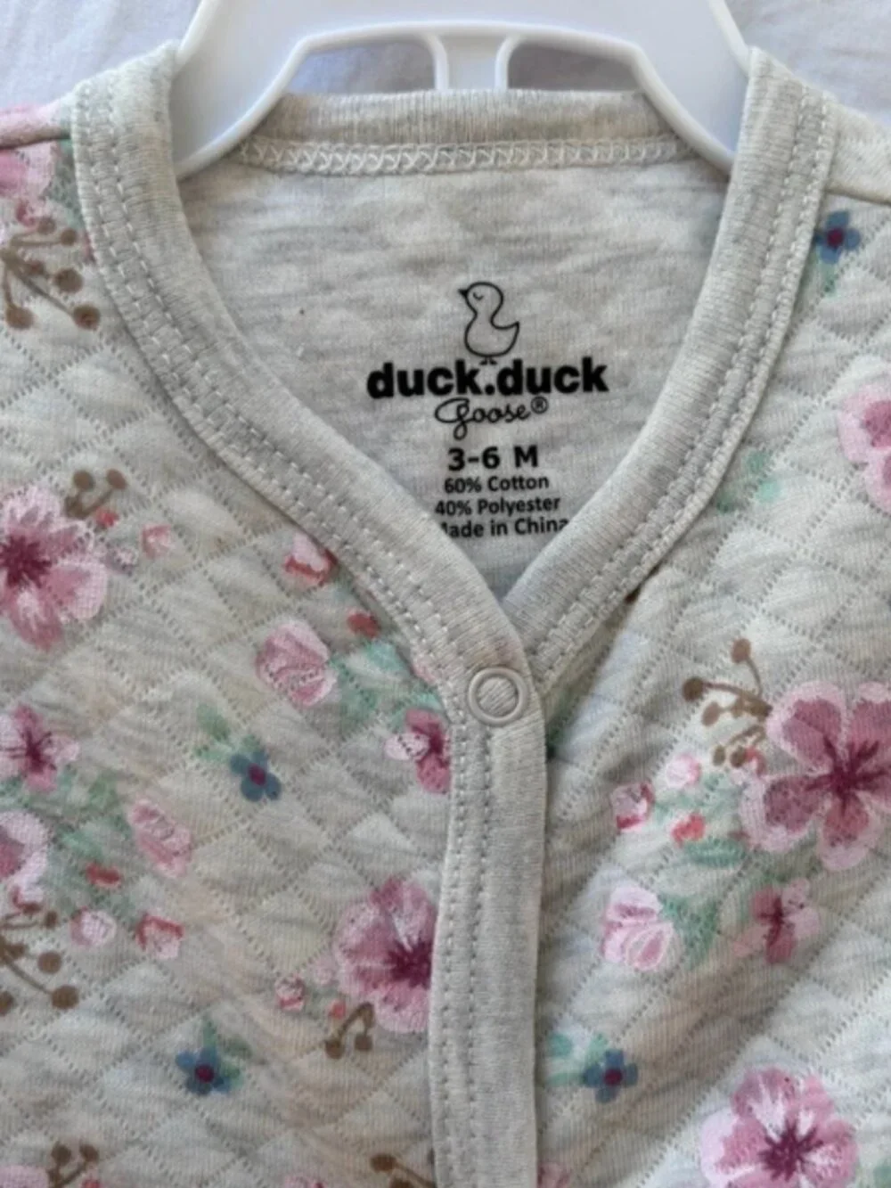 Duck Duck Goose Baby Girl 2 Piece Quilted Set- 3-6M